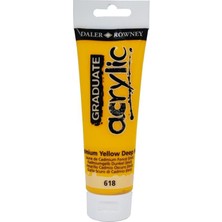 Daler Rowney Graduate Akrilik Boya 120ML 618 Cadmium Yellow Deep Hue