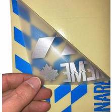 Çınar Extreme Reflektif Mavi Damalı Kask Motosiklet Sticker Takımı Çınar Extreme