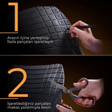 Plus Oto Volkswagen Caddy Uyumlu Maximum Serisi 4d Havuzlu Siyah Oto Paspas 5'li Takım Set