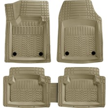 Plus Oto Peugeot 3008 Uyumlu Maximum Serisi 4d Havuzlu Bej Oto Paspas 5'li Takım Set
