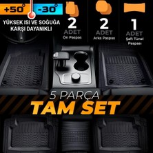 Plus Oto Volkswagen T-Cross Uyumlu Maximum Serisi 4d Havuzlu Siyah Oto Paspas 5'li Takım Set