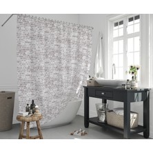 Tropik Home Duş Perdesi Seti, 12 Adet C Halkalı Banyo Perdesi-Banyo Duş Perdeleri-Banyo Aksesuarları