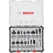 Bosch 15 Parça Freze Seti (Sap 6mm)