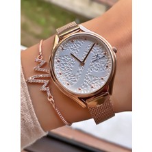 Daniel Klein Hasır Çelik Rose Kadın Kol Saati - Bileklik