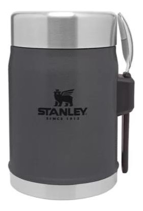 Stanley Klasik Paslanmaz Çelik Yemek Termosu Kaşıklı 0,40 Lt Koyu Gri