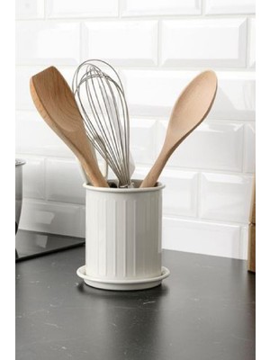 IKEA Valvardad Çatal Kaşıklık Mutfak Bıçaklık Bej Boyalı Paslanmaz Çelik 13 cm Valvardad