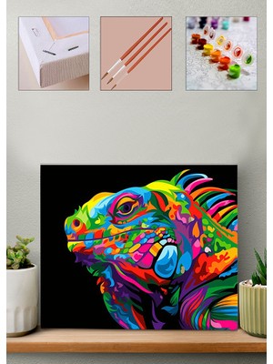 Sayılarla Boyama Seti -Renkli İguana