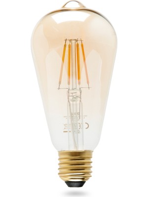 Osram ST64 4W Ledvintage Edison E27 Gold Ampul - Sarı Işık
