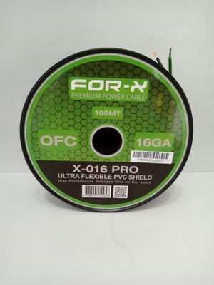 For-x Bakır Hoparlör Kablosu 16GA – %100 Bakır – Ofc - Amfi Hoparlör ve Bass Kablosu – 5 Metre Yüksek Performans