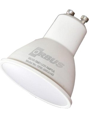 Orbus Gu10 Çanak 5Watt Led Spot Ampul - 3000K Sarı Işık