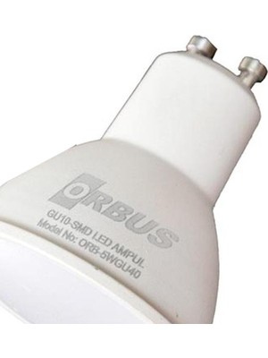 Orbus Gu10 Çanak 5Watt Led Spot Ampul - 3000K Sarı Işık