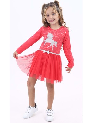 Toontoy Kids Toontoy Kız Çocuk Baskılı Elbise