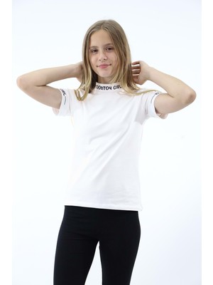 Toontoy Kids Kız Çocuk Baskılı Okul Tişört10