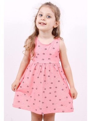 Toontoy Kids Toontoy Kız Çocuk Göğsü Çiçek Detaylı Elbise