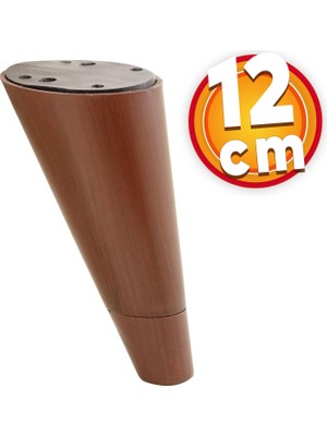 Nzb Lüks Mobilya Kanepe Sehpa Tv Ünitesi Koltuk Ayağı 12 cm Kahverengi Oval Baza Ayak