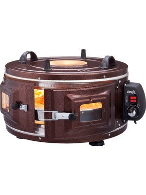 Akel AF220 34 Lt Büyük Boy Yuvarlak Davul Fırın, 53 cm, Sülale Boy, Termostatlı, Üst & Ön Gözetleme Camlı, 1 Tepsi