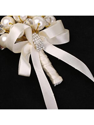 Ashley Düğün Töreni Lüks Sahte Inci Kristal Rhinestone Boutonniere Corsage  (Yurt Dışından)