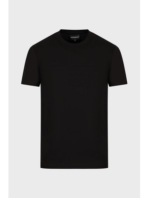 Emporio Armani Logolu Bisiklet Yaka % 100 Pamuk Regular Fit Erkek T-Shirt 8N1TD2 1jgyz 0022