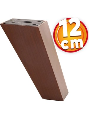 Nzb Lüks Mobilya Kanepe Sehpa Tv Ünitesi Koltuk Ayağı 12 cm Kahverengi Baza Ayak