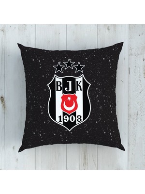 Taç Lisanslı Beşiktaş Kartal Çift Yönlü Kırlent 40X40 cm