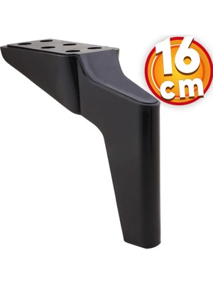 Nzb Lüks Mobilya Kanepe Sehpa Tv Ünitesi Koltuk Ayağı 16 cm Siyah Baza Ayak