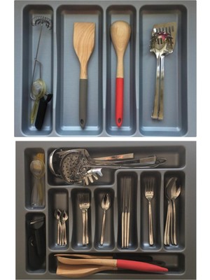 Gör Seç 2li Set 55x49 Düzenleyici Raf 55*49 Kepçelik , Kaşıklık (48X40 A KESİLEBİLİR) Mutfak Organizer Çeyiz