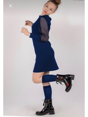 Uğur Böceği Çocuk Uğur Böceği Kız Çocuk Tüllü Full Likralı Elbise Siyah 11-15 Yaş Özel Olay İçin Şık Tasarım