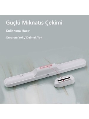 Cata Mıknatıslı Şarjlı LED Işık Micro USB Şarjlı Kablosuz LED Lamba 3 Farklı Işık Martı LED Aplik