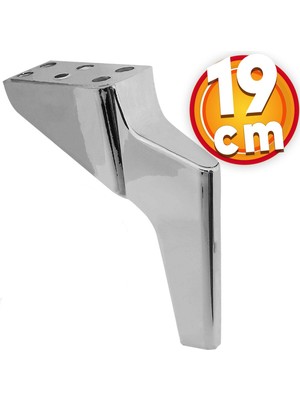 Nzb Lüks Mobilya Kanepe Sehpa Tv Ünitesi Koltuk Ayağı 19 cm Krom Baza Ayak