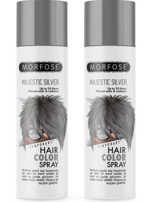 Mech 24 Saate Kadar Etkili Gri Renkli Saç Spreyi Majestic Silver 150 ml 2 Adet
