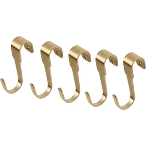 Hultarp 7 cm Gold Altın 5 Li Set Kanca Duvar Rayı Için 5 Adet Çelik Kanca Askı Pirinç Rengi