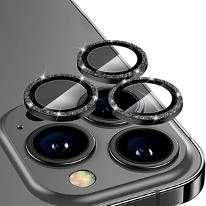 Apple iPhone 14 Pro-14 Pro Max Diamond Taş Işlemeli Alüminyum Alaşımlı Kamera Lens Koruyucu