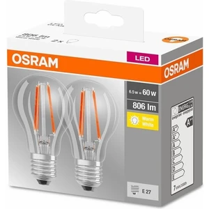 A60 6,5W Ledcla60 Fıl E27 2'Li Ampul - Sarı Işık
