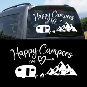 Melek Pazarı Mutlu Kampçılar, Happy Campiers, Kamp Sticker, Karavan STICKERI-S1750
