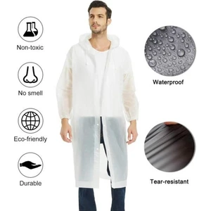 Horasan Ticaret Beyaz Renk Kalın Yağmurluk Büyük Boy