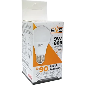 Svs 9W E27 Led Ampul - 3000K Sarı Işık