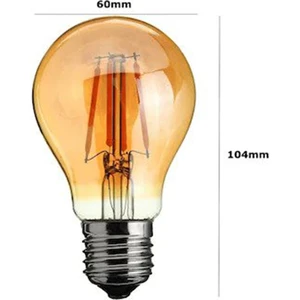 A60 6W Bal E27 Ampul - 2500K Gün Işığı