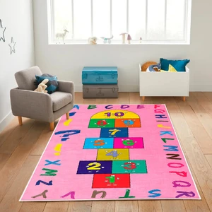 Dekoratif Kaymaz Taban Ince Leke Tutmaz Yıkanabilir Modern Eğlenceli Çocuk Halısı