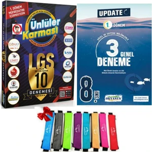 Ünlüler Karması 8. Sınıf 1. Dönem 10 Deneme ve Ubdate 3'lü Deneme Kalemlik