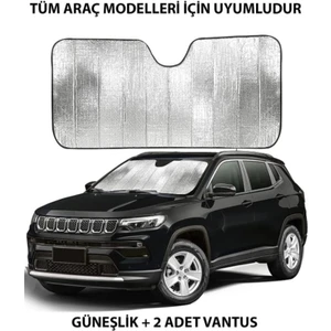 Katlanabilir Parlak Oto Araba Ön Cam Güneşlik 130 cm x 60 cm