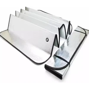 Oto Araç Araba Güneşliği Ön Cam Güneşliği Parlak Güneşlik Koruyucu Perde Metalize 130X60 cm