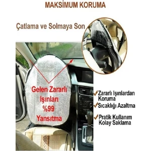 Oto Direksiyon Güneşliği Araç Araba Direksiyon Kılıfı Koruma Örtüsü Güneşlik Gölgelik