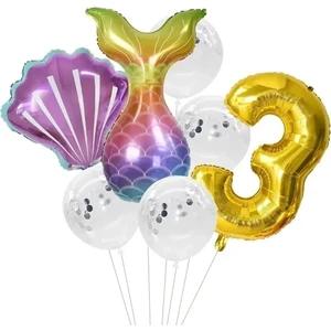 Çıtı Pıtı Store Deniz Kızı Balon Set 3