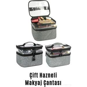 Makyaj Çantası Bavulu Seyahat Makyaj Seti