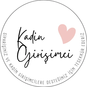 Genç Girişimci Kuşe Sticker-Kadın Girişimci- (3x3 Cm) 50 Adet