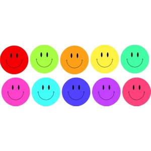 Genç Girişimci Kuşe Sticker - Karışık Renkli Emoji- (3x3 Cm) 50 Adet