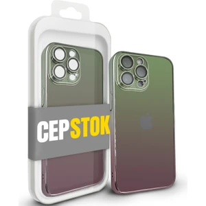Apple iPhone 13 Pro Kılıf Şeffaf Kamera Lens Korumalı Ultra Ince Sert Parlak Renk Geçişli Kapak
