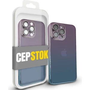 Apple iPhone 14 Pro Kılıf Şeffaf Kamera Lens Korumalı Ultra Ince Sert Parlak Renk Geçişli Kapak