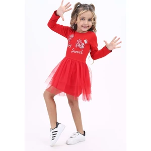 Toontoy Kids Toontoy Kız Çocuk Baskılı Elbise