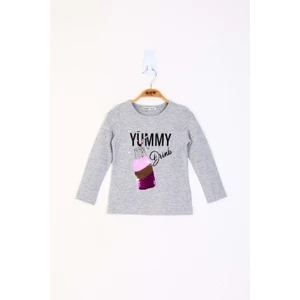 Toontoy Kids Kız Çocuk Çevirmeli Pul Detaylı Sweatshirt10